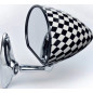 RETROVISORE SCACCHI BIANCO E NERO A VITE LUCIDA FIAT 500 F / L / R 1965 1975