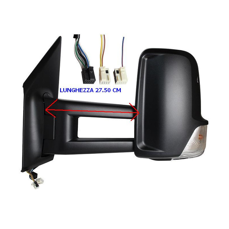 RETROVISORE ELETT DX LUNGO 27.5 CM NERO 9 3 CONNETTORI MERCEDES-BENZ SPRINTER (W907) 2018  OEM A0018229020