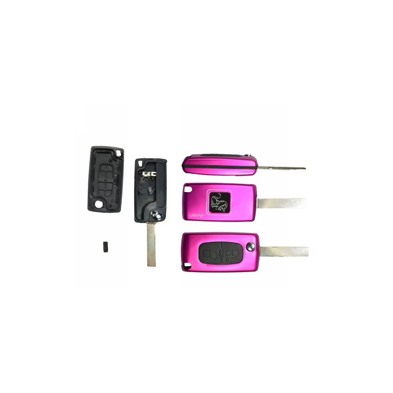 GUSCIO PER CHIAVI FUCSIA 2 CON ALLOGGIO BATTERIA ROTONDO HU83 CITROEN C3 (FC/FN) 2002 2010