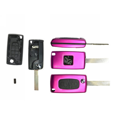 GUSCIO PER CHIAVI FUCSIA 2 CON ALLOGGIO BATTERIA ROTONDO HU83