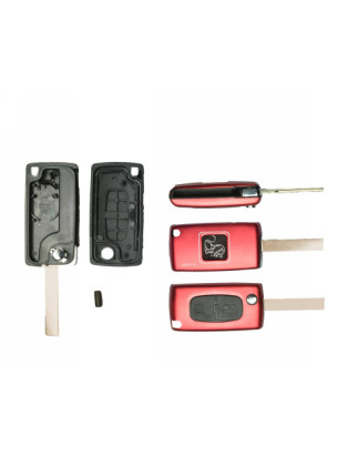 GUSCIO PER CHIAVI ROSSO 2 CON ALLOGGIO BATTERIA ROTONDO HU83