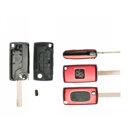 GUSCIO PER CHIAVI ROSSO 2 CON ALLOGGIO BATTERIA ROTONDO HU83