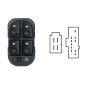 BLOCCO COMANDI ALZACRISTRALLO ANT SX 14 4 CON ALZACRISTRALLO POST ELETT SX SOLO IN APERTURA FORD MONDEO (BAP) 1996 2000 OEM 102
