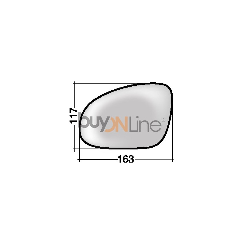 VETRO CON PIASTRA DX CROMATO SEAT ALHAMBRA (7V8/7V9) 1995 2010 OEM 1K0857522