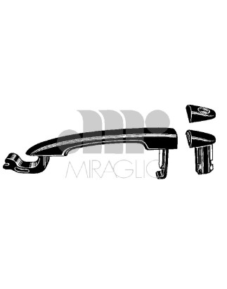 MANIGLIA PORTA EST IN PLASTICA NERO ANT/POST DX/SX RENAULT CLIO