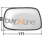 VETRO CON PIASTRA DX CROMATO TOYOTA COROLLA H/B-L/B (E 12) 2002 2004 OEM 8790802360