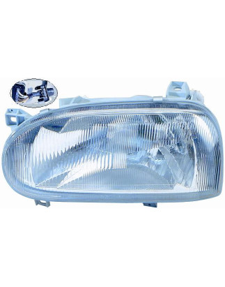 FARO FANALE PROIETTORE SX 1 H4 RETTANGOLARE + ADATTATORE TONDO