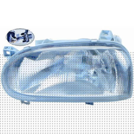 FARO FANALE PROIETTORE SX 1 H4 RETTANGOLARE + ADATTATORE TONDO
