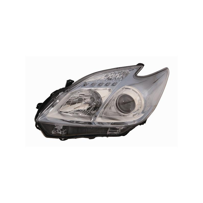 FARO FANALE PROIETTORE DX CROMATA AZZURRA TOYOTA PRIUS (W3) 2009 2012 OEM 8113047250