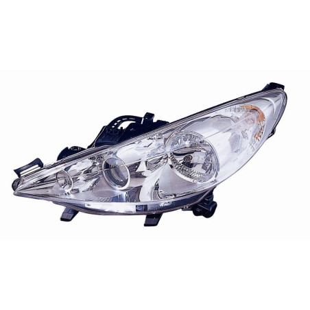 FARO FANALE PROIETTORE DX 2H7,H1 CROMATA PEUGEOT 207 (WD/WA/WC)