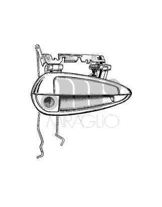 MANIGLIA PORTA EST SENZA BLOCCHETTO ANT DX FIAT GRANDE PUNTO