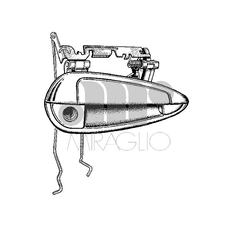 MANIGLIA PORTA EST SENZA BLOCCHETTO ANT DX FIAT GRANDE PUNTO (199) 2005 2012 OEM 735471436
