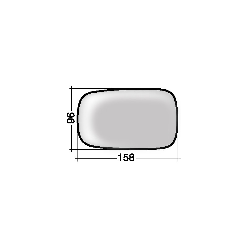 VETRO CON PIASTRA DX/SX RENAULT CLIO III (BR0 1/CR0 1) 2006 2009 OEM 7701054752