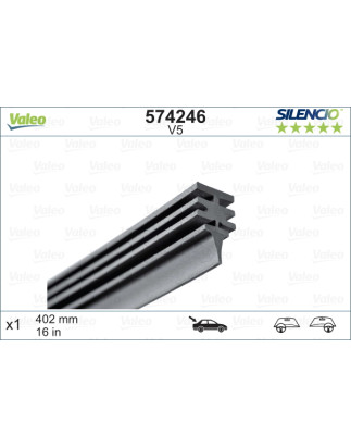 SPAZZOLA TERGI SILENCIO REFILL POST DX/SX SINGOLA 402mm CODICE