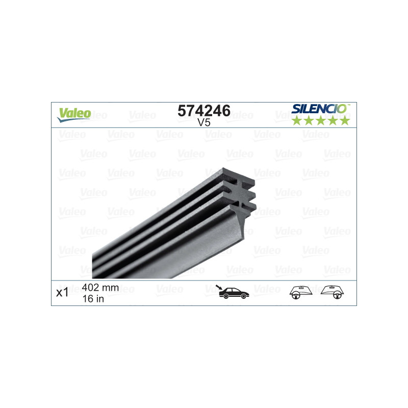 SPAZZOLA TERGI SILENCIO REFILL POST DX/SX SINGOLA 402mm CODICE BREVE: V5