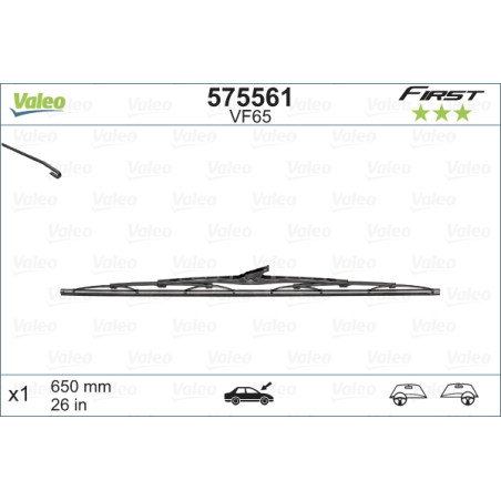SPAZZOLA TERGI FIRST STANDARD ANT DX/SX SINGOLA 650mm CODICE