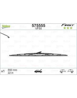 SPAZZOLA TERGI FIRST STANDARD ANT DX/SX SINGOLA 550mm CODICE