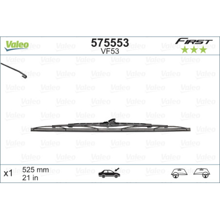 SPAZZOLA TERGI FIRST STANDARD ANT DX/SX SINGOLA 525mm CODICE
