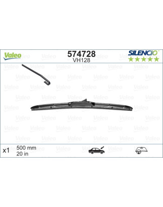 SPAZZOLA TERGI SILENCIO IBRIDA ANT SX SINGOLA 500mm CODICE