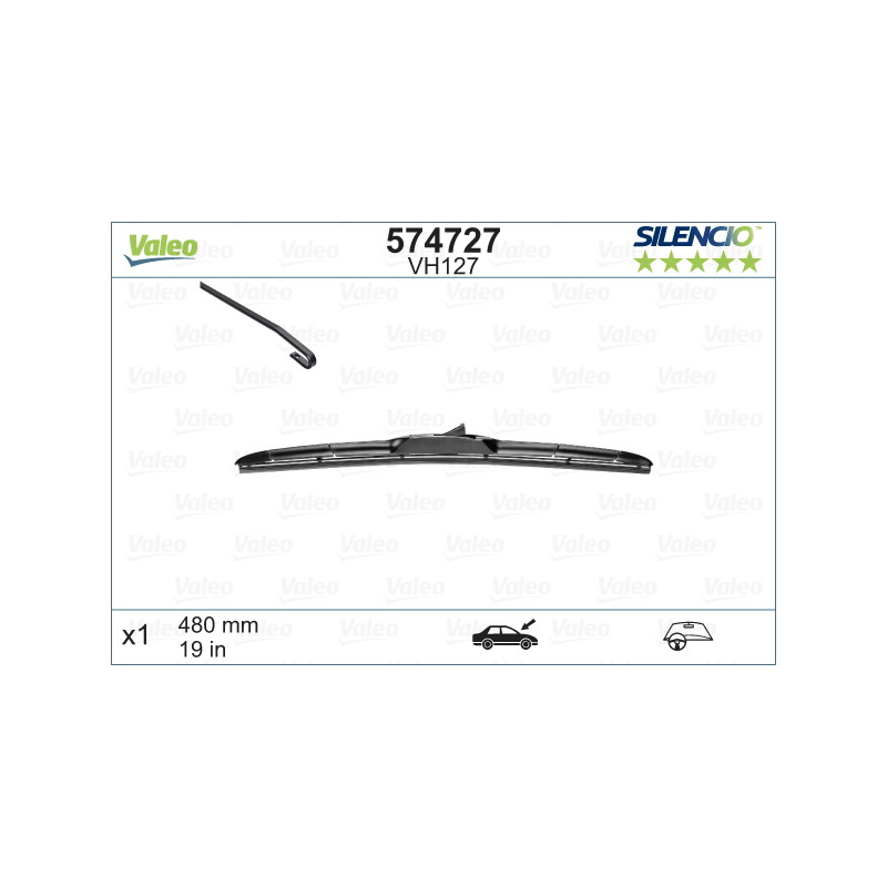 SPAZZOLA TERGI SILENCIO IBRIDA ANT SX SINGOLA 480mm CODICE BREVE: VH127