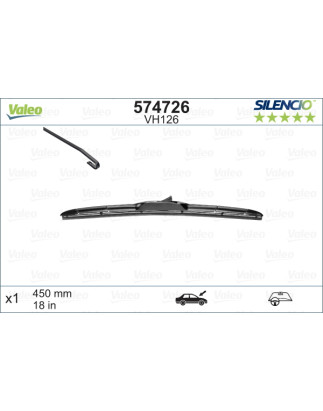 SPAZZOLA TERGI SILENCIO IBRIDA ANT SX SINGOLA 450mm CODICE