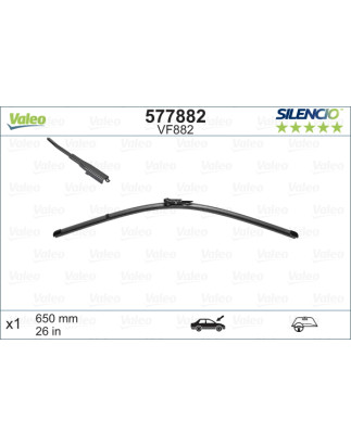SPAZZOLA TERGI SILENCIO FLAT BLADE ANT SX SINGOLA 650mm CODICE