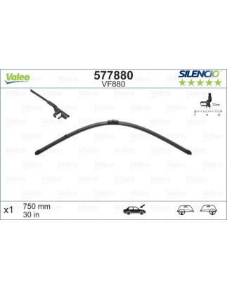SPAZZOLA TERGI SILENCIO FLAT BLADE ANT DX/SX SINGOLA 750mm