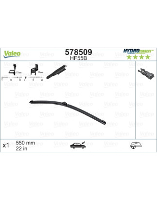 SPAZZOLA TERGI HYDROCONNECT UNI-CLICK ANT SINGOLA 550mm CODICE
