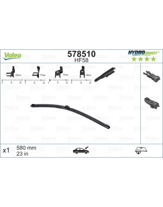 SPAZZOLA TERGI HYDROCONNECT UNI-CLICK ANT SINGOLA 580mm CODICE