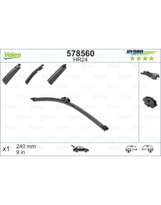 SPAZZOLA TERGI HYDROCONNECT UNI-CLICK POST SINGOLA 240mm CODICE