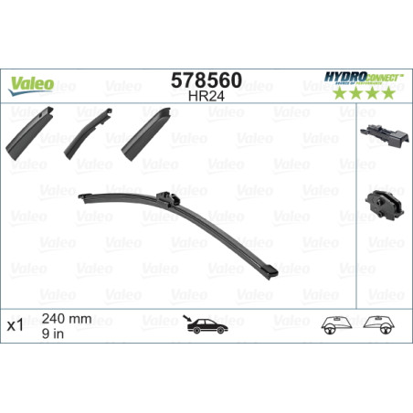 SPAZZOLA TERGI HYDROCONNECT UNI-CLICK POST SINGOLA 240mm CODICE