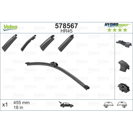 SPAZZOLA TERGI HYDROCONNECT UNI-CLICK POST SINGOLA 455mm CODICE