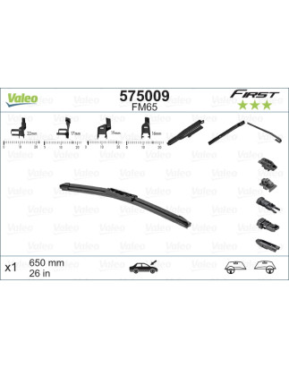SPAZZOLA TERGI FIRST FLAT BLADE ANT DX/SX SINGOLA 650mm CODICE