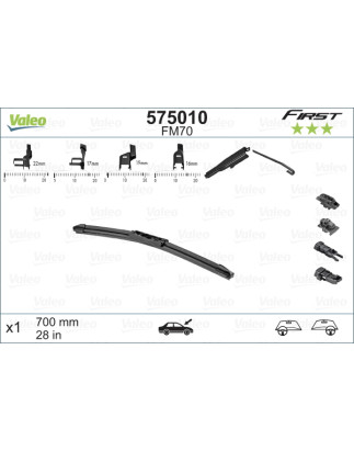 SPAZZOLA TERGI FIRST FLAT BLADE ANT DX/SX SINGOLA 700mm CODICE