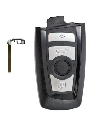 GUSCIO PER CHIAVI NERA CON TASTI E CONTORNO LAMA ARGENTO BMW