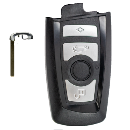 GUSCIO PER CHIAVI NERA CON TASTI E CONTORNO LAMA ARGENTO BMW