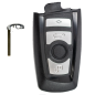 GUSCIO PER CHIAVI NERA CON TASTI E CONTORNO LAMA ARGENTO BMW SERIES 5 (E60/E61) 2003 2010