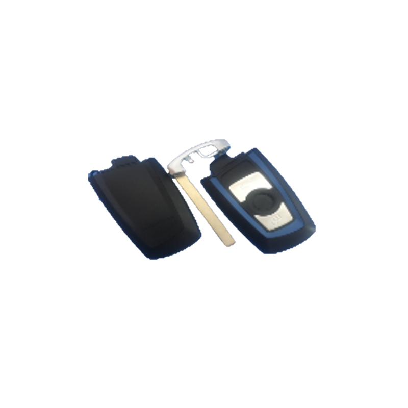 GUSCIO PER CHIAVI NERO CON BORDO BLU E CHIAVE EMERGENZA CROMATA 3 BMW SERIES 5 (E60/E61) 2003 2010