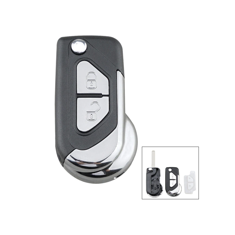 GUSCIO PER CHIAVI NERO CON TASTI CROMATI 2 PEUGEOT 306 (7B/N3/N5) 1996 1999