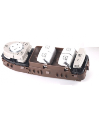BLOCCO COMANDI SX 3 4 BASE MARRONE/ LUCE BIANCA CON RETROVISORE
