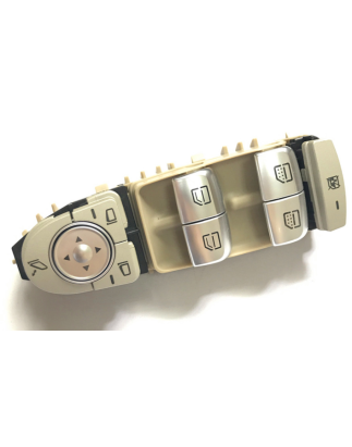 BLOCCO COMANDI ALZACRISTRALLO/RETROVISORE SX 3 4 BASE BEIGE/LUCE