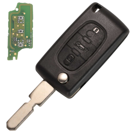 GUSCIOO CHIAVE COMPLETO 3 (NE78) ID46 CE0536 433MHZ CITROEN