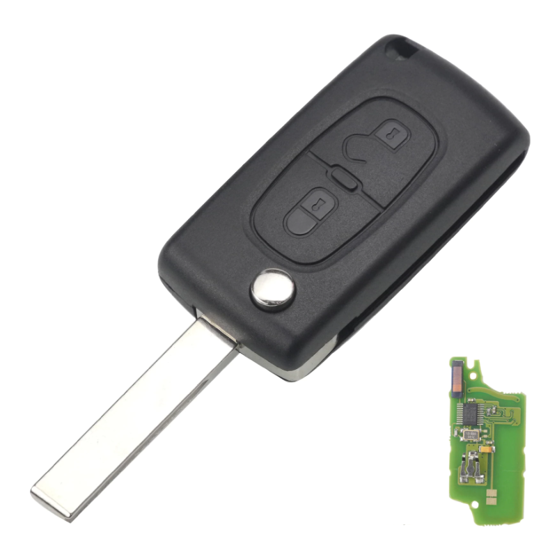 GUSCIOO CHIAVE COMPLETO 2 (HU83) ID46 CE0536 433MHZ PEUGEOT 407 (6D/6C) 2004 2010