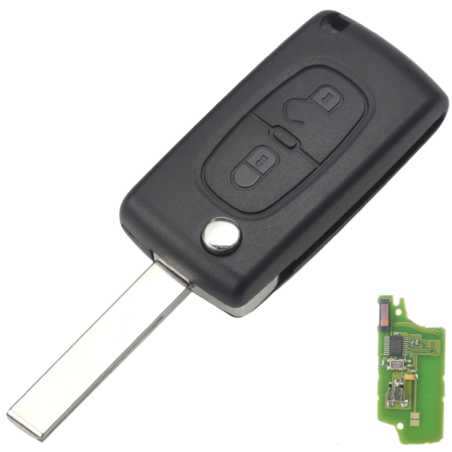 GUSCIOO CHIAVE COMPLETO 2 (HU83) ID46 CE0536 433MHZ PEUGEOT 407