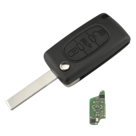 GUSCIOO CHIAVE COMPLETO 3 (HU83) ID46 CE0523 433MHZ PEUGEOT 407