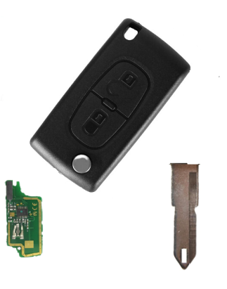 GUSCIOO CHIAVE COMPLETO 2 (NE72) ID46 CE0536 433MHZ PEUGEOT 206