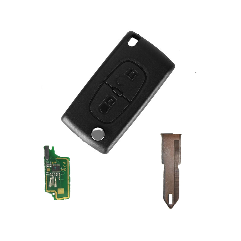 GUSCIOO CHIAVE COMPLETO 2 (NE72) ID46 CE0536 433MHZ PEUGEOT 206 (2A/2C/2D/2E/2K) 1998 2009