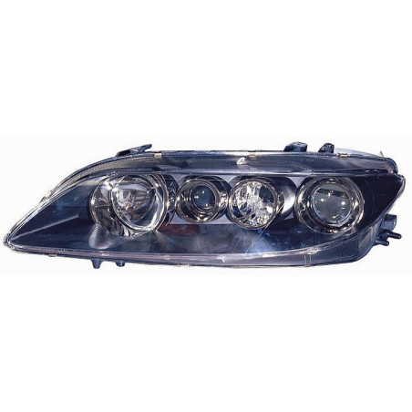 FARO FANALE PROIETTORE DX 2H1 SENZA FENDINEBBIA NERA ELETTRICA