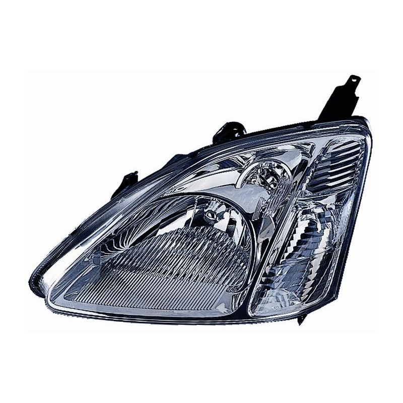 FARO FANALE PROIETTORE DX 3/5 H4 ELETTRICA CROMATA HONDA CIVIC H/B-L/B (EU/EP/EV) 2001 2004 OEM 33101S6AG01