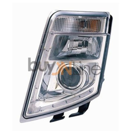 FARO FANALE PROIETTORE SX XENON LED MANUALE CON LED CROMATA